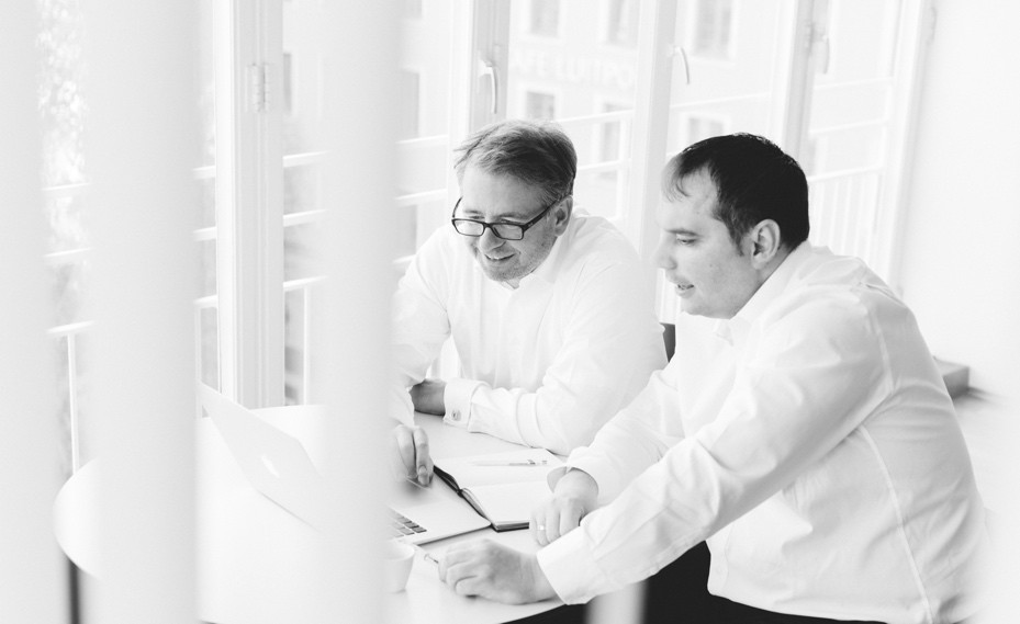 Dr. Nikolaus Braun und Stefan Heringer in der Neunundvierzig Honorarberatung